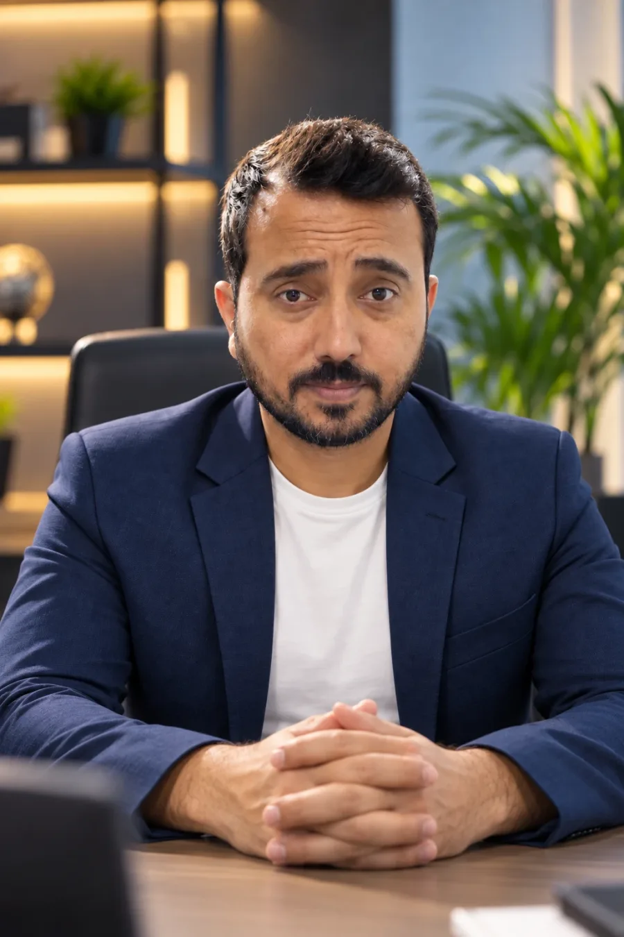 Muhammad Usman, founder and CEO of IT Inspectors, at his desk